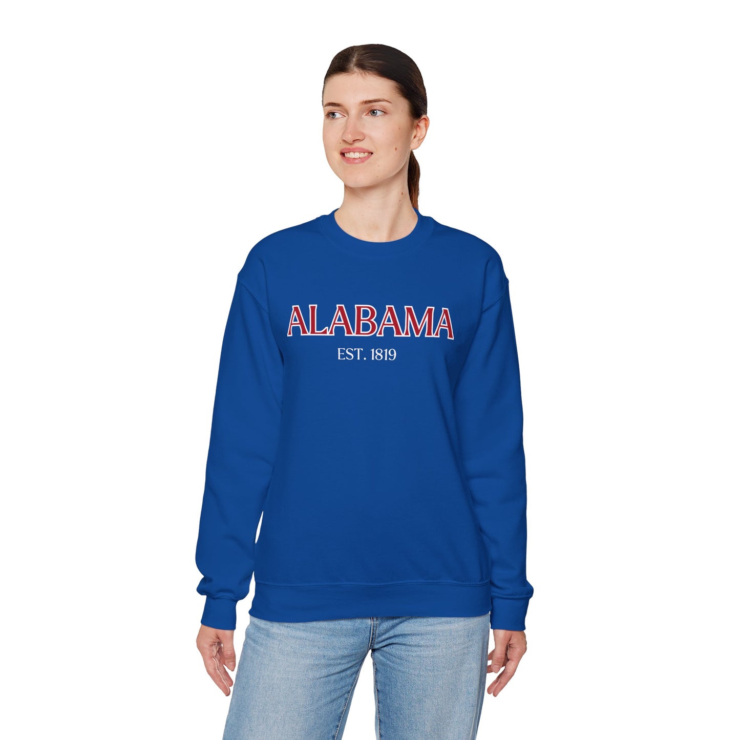 Alabama Souvenir Crewneck Sweatshirt, Comfortable Cool Sweater, Unisex Heavy Blend Pullover, Gift for Alabamians, Game Day Sweater