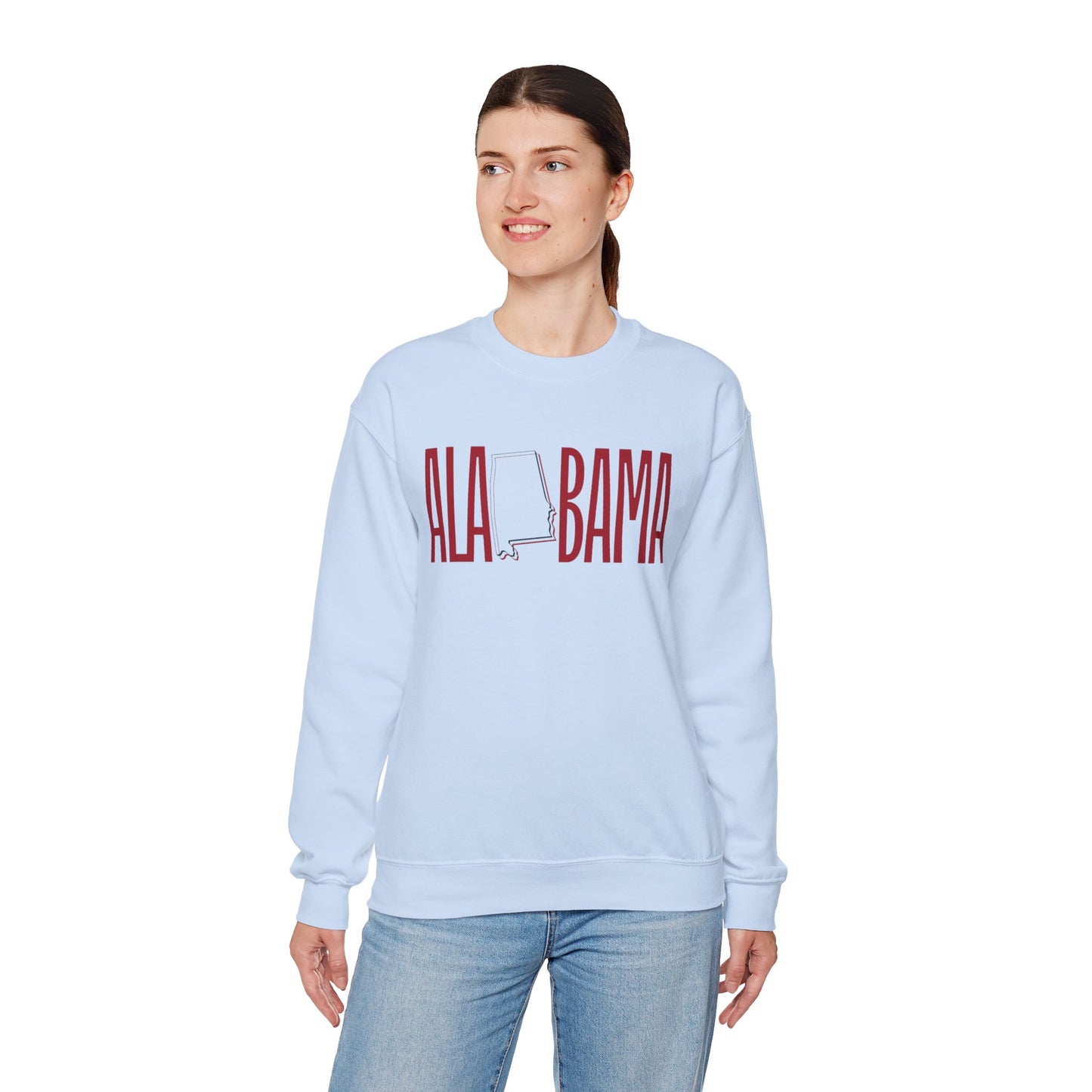 Alabama Souvenir Crewneck Sweatshirt, Comfortable Cool Sweater, Unisex Heavy Blend Pullover, Gift for Alabamians, State Pride Jumper