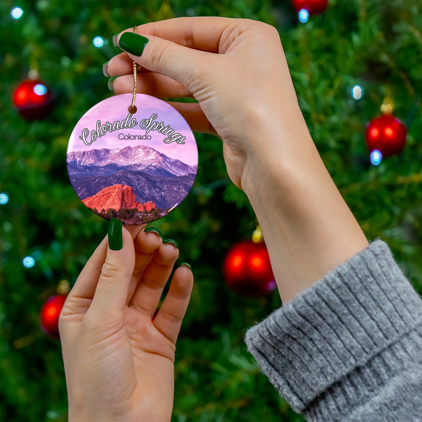 Colorado Springs Ornament Christmas Holiday Ceramic Keepsake