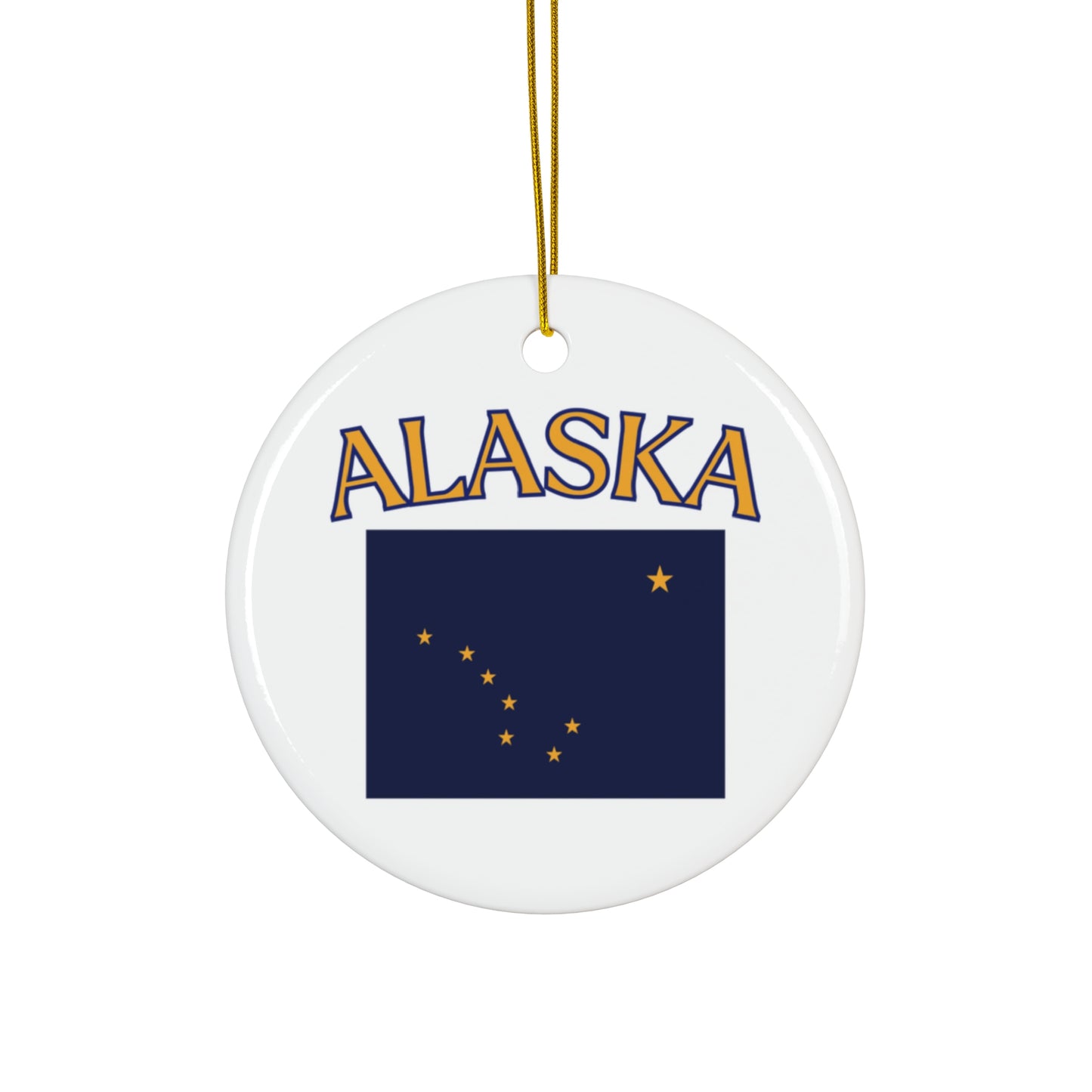 Alaska Flag Ornament, Alaskan Flag, Traveler Keepsake, Alaska Souvenir Gift, Gift for Travelers, Alaska Holiday Gift, Alaska Christmas,