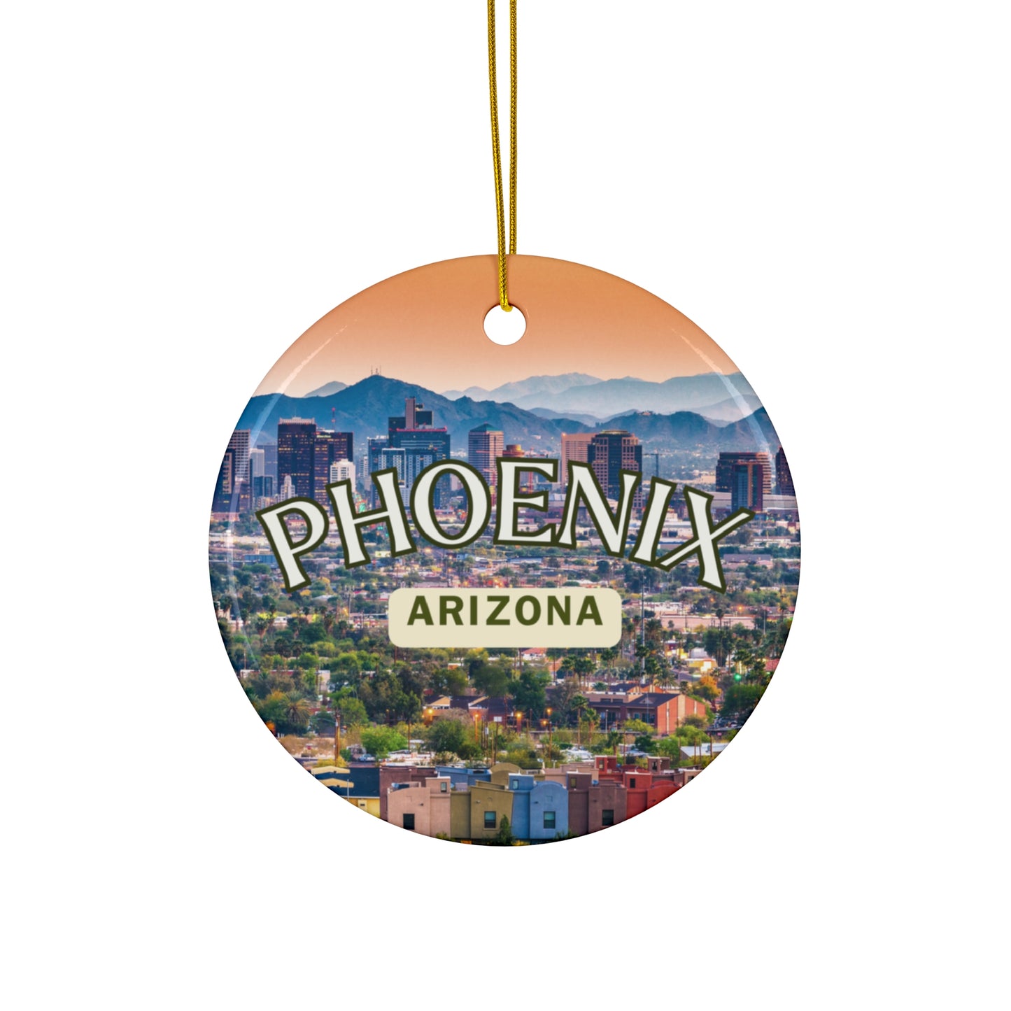 Phoenix Arizona Ornament, Christmas Tree Ornament, Holiday Keepsake, Phoenix Ornament, Arizona Gift for Travelers, Couples Holiday Gift
