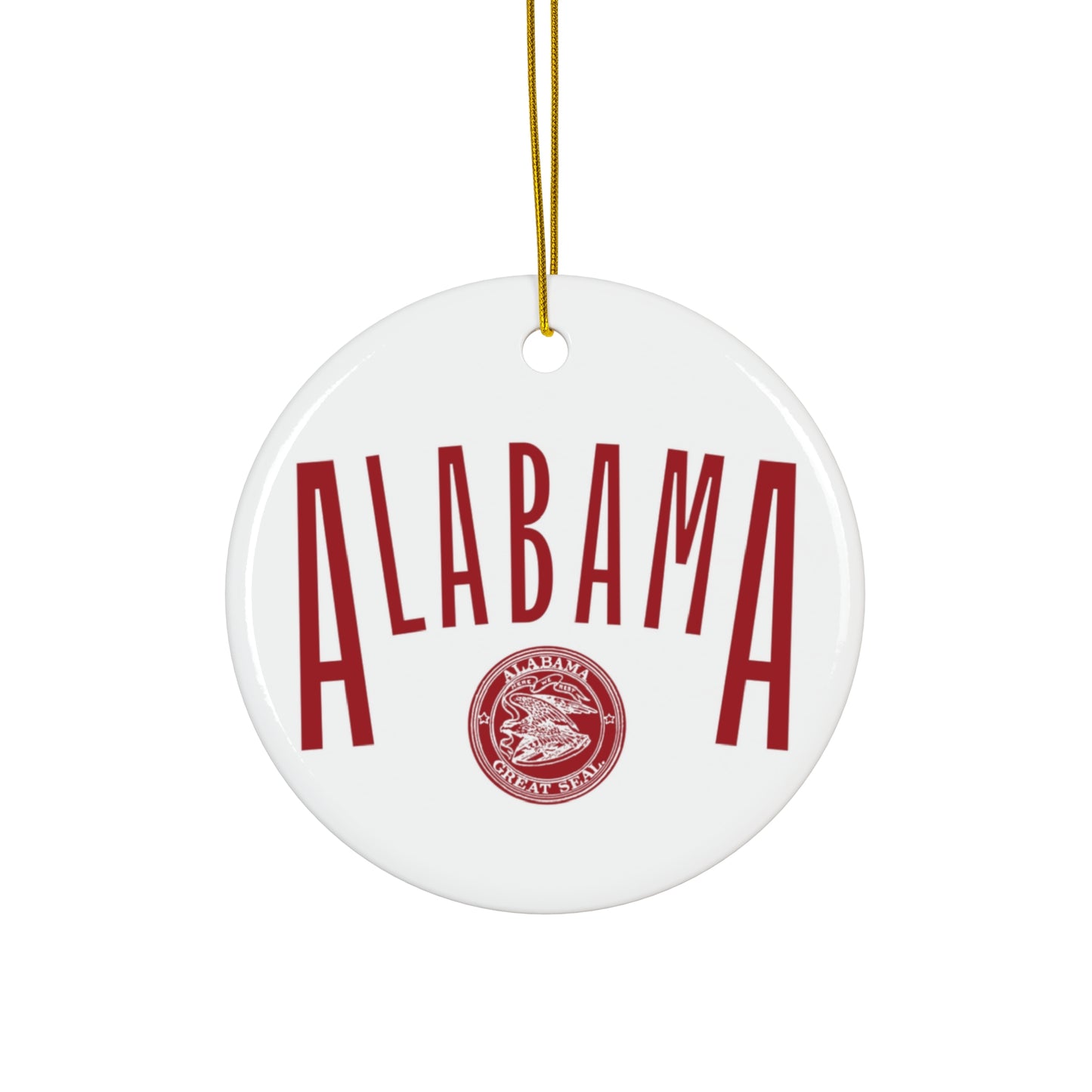 Alabama State Holiday Decoration, Tree Ornament, Christmas Gift, Festive Decor, Southern Pride, Ornamental keepsake