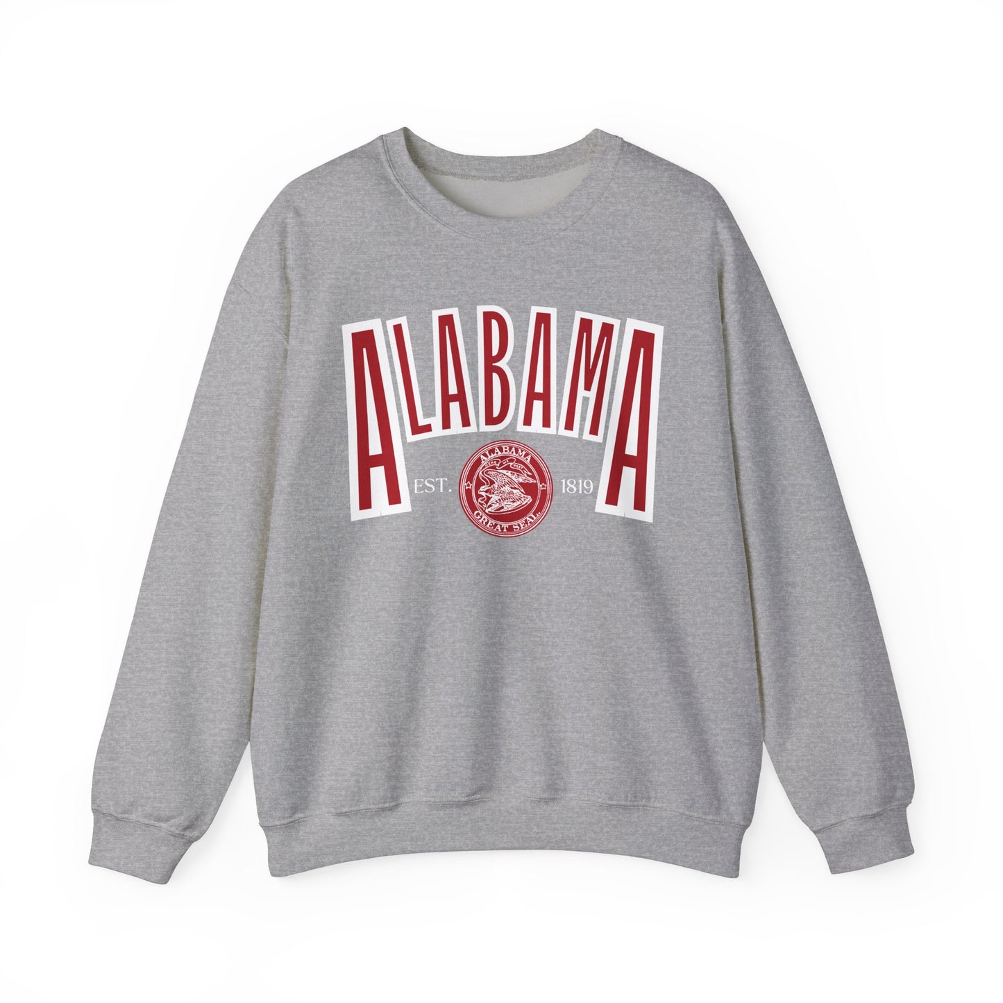 Alabama Souvenir Crewneck Sweatshirt, Comfortable Cool Sweater, Unisex Heavy Blend Pullover, Gift for Alabamians, State Pride Jumper