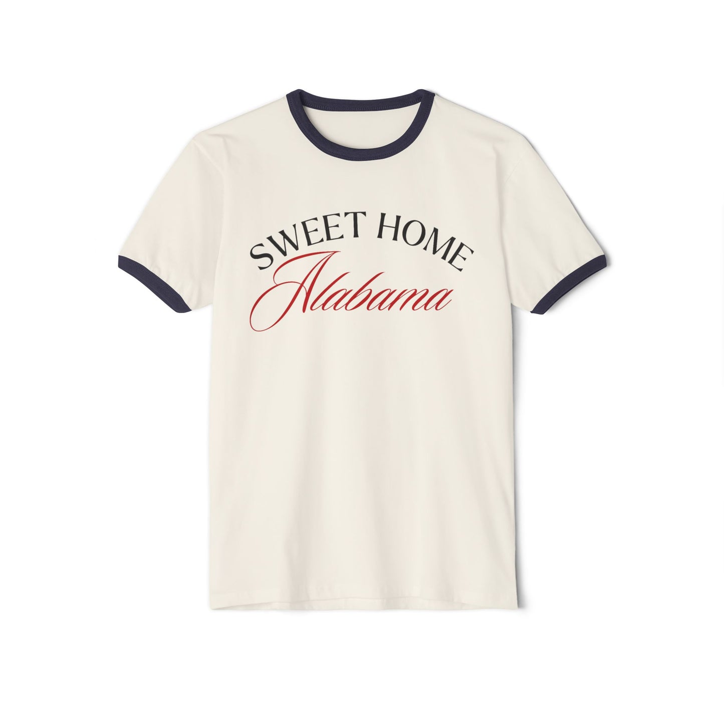 Sweet Home Alabama Unisex Cotton Ringer T-Shirt, Short Sleeve Tee, Alabama Pride Shirt, Southern Life Apparel, Country Music Fan Gift