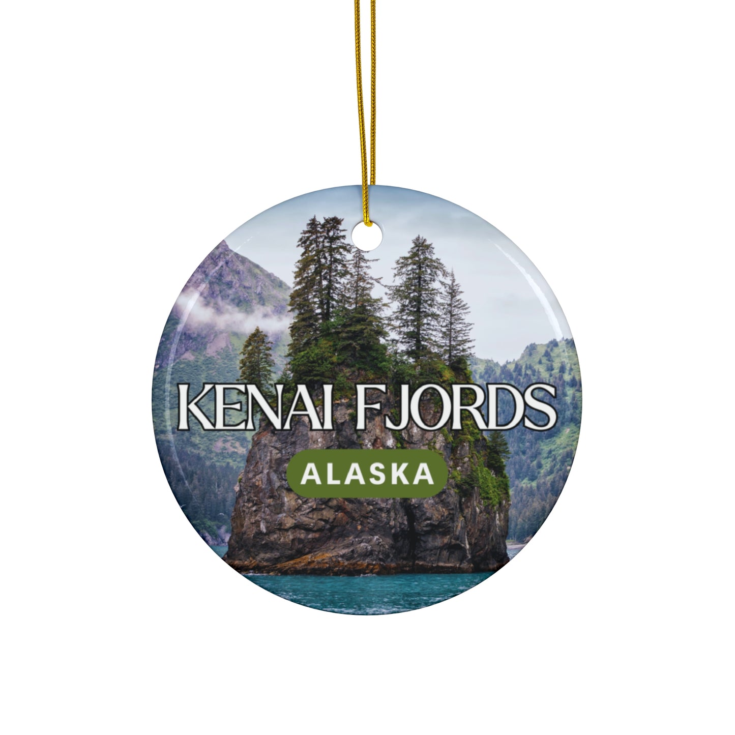 Kenai Fjords Alaska Ornament, Kenai Fjords National Park Memorabilia, Alaska Souvenir Gift, Alaska Holiday Gift, Kenai Fjords keepsake