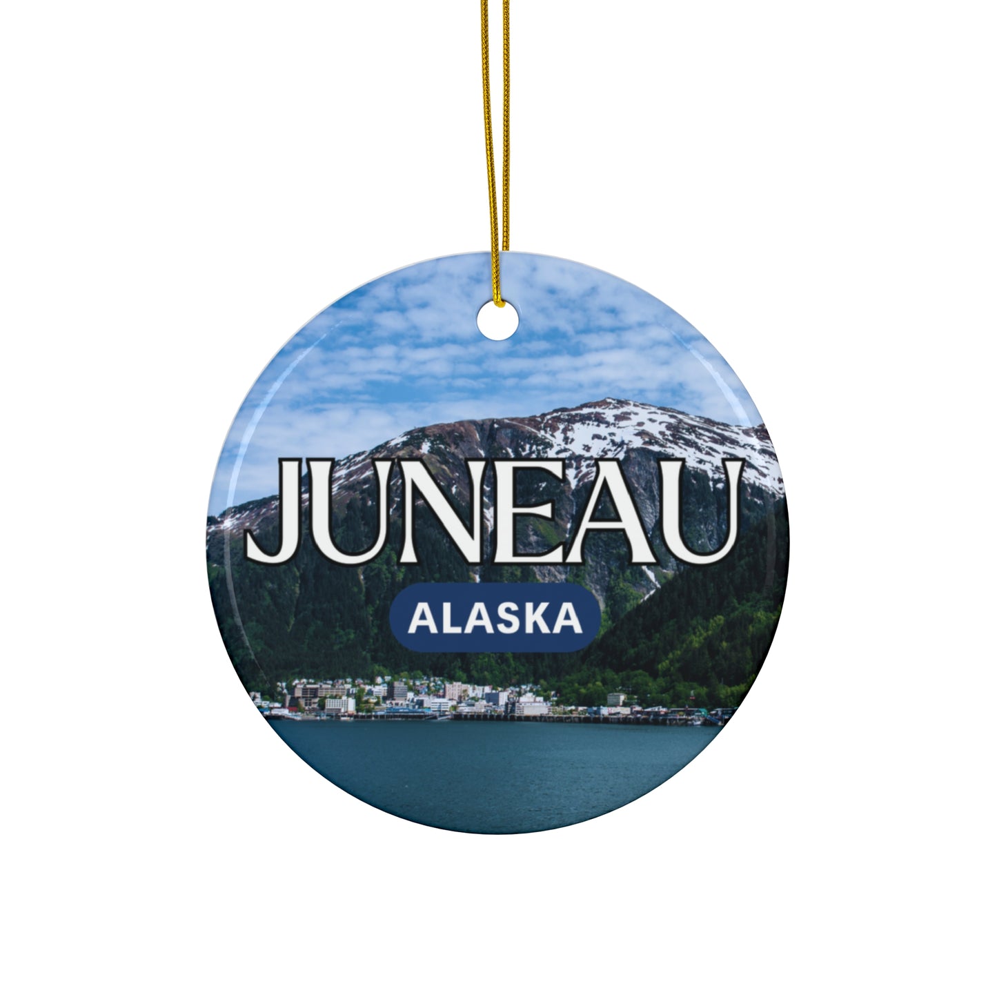 Juneau Alaska Ornament, Alaska Capital Gift, Juneau Alaska Keepsake, Juneau Alaska Memorabilia, Alaska Souvenir, Alaska Holiday Gift