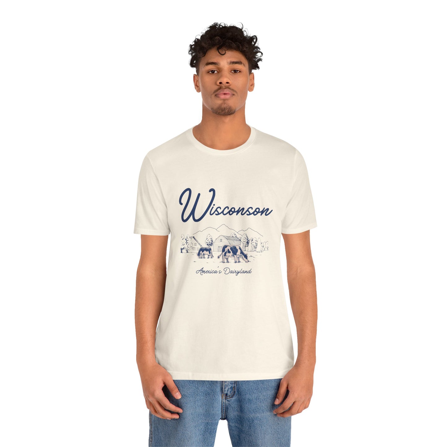 Wisconsin America's Dairyland T-Shirt Unisex Jersey Short Sleeve Tee