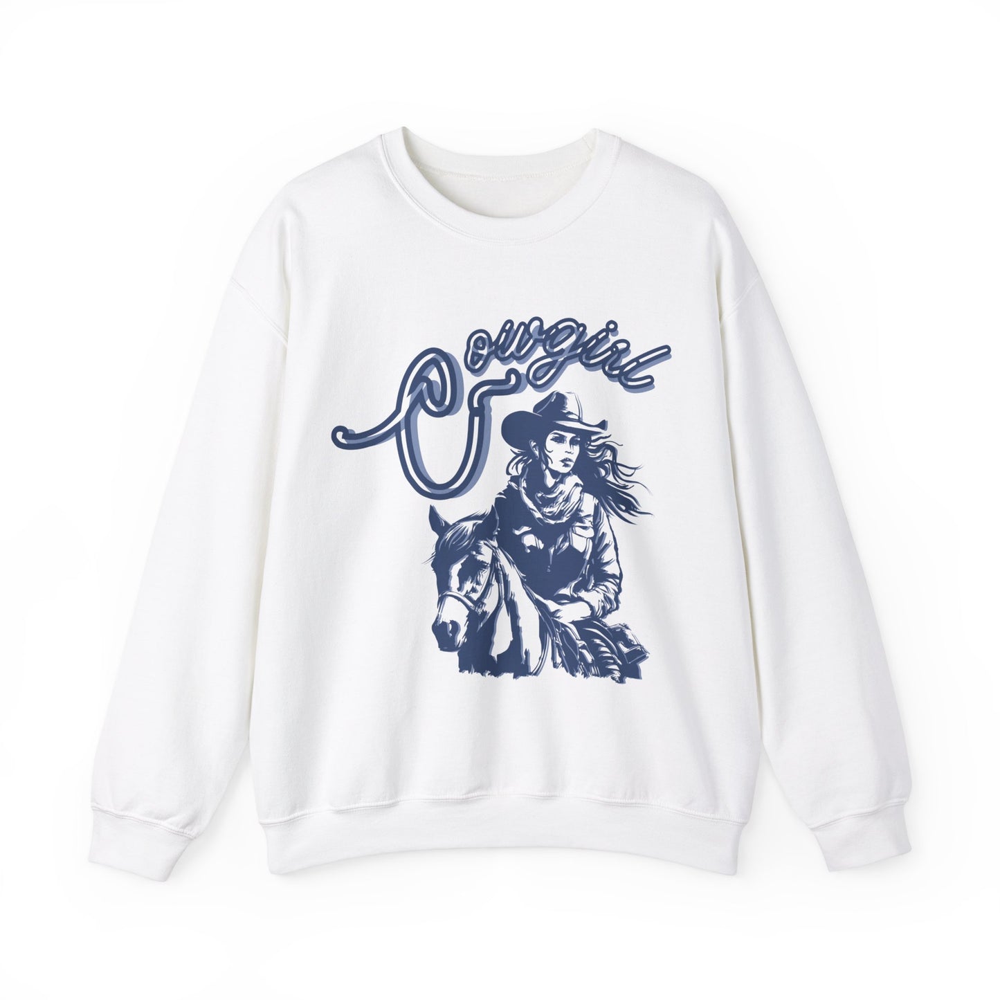 Cowgirl Sweater Unisex Heavy Blend™ Crewneck Sweatshirt Multiple Colors/Sizes