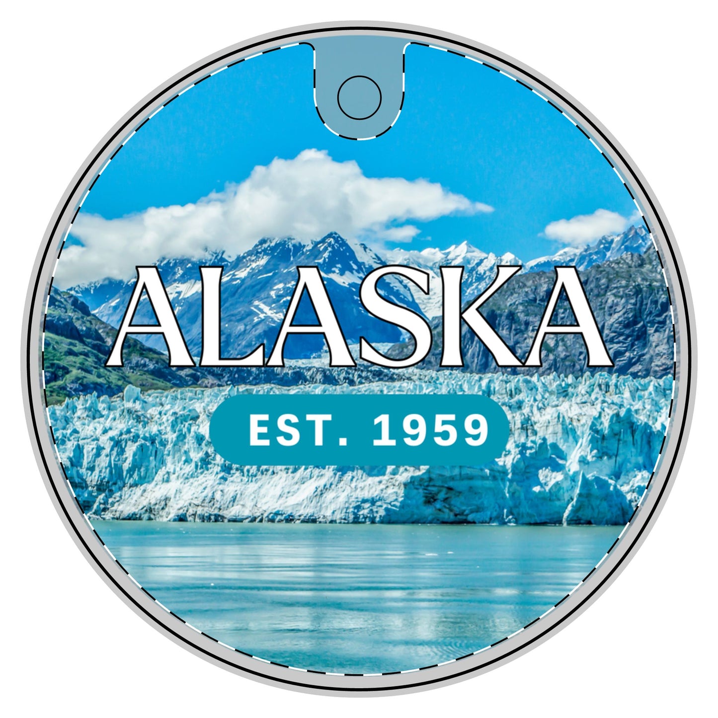 Alaska Glacier Souvenir Gift - Home Decor, Christmas Tree Decoration, Holiday Gift, Travel Keepsake, Unique Present, Ceramic Ornament