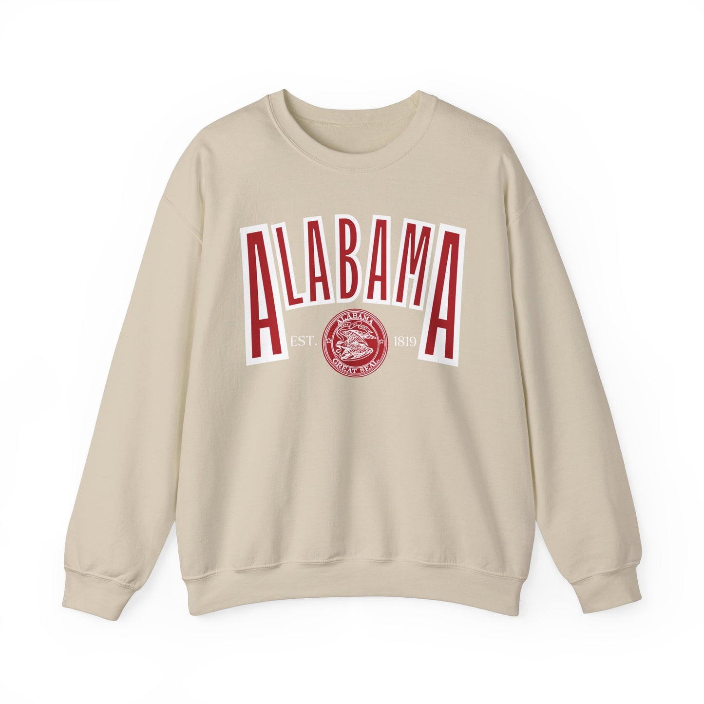 Alabama Souvenir Crewneck Sweatshirt, Comfortable Cool Sweater, Unisex Heavy Blend Pullover, Gift for Alabamians, State Pride Jumper