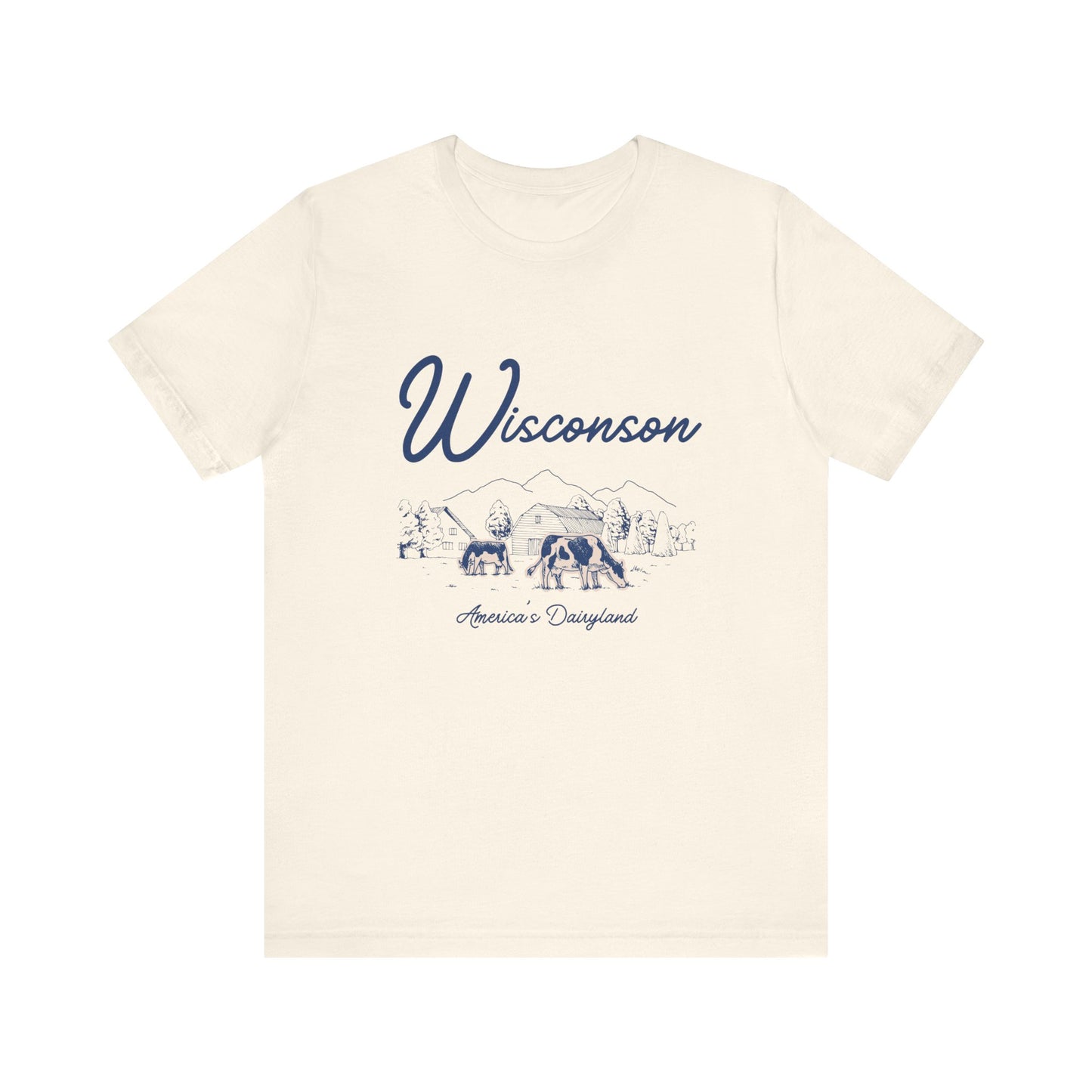 Wisconsin America's Dairyland T-Shirt Unisex Jersey Short Sleeve Tee