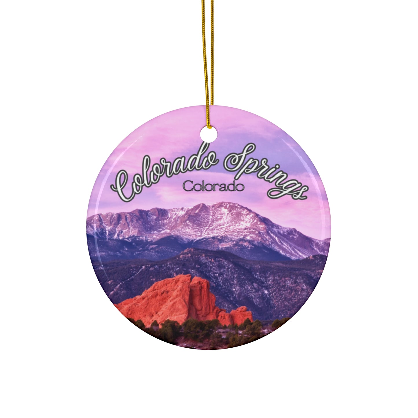 Colorado Springs Ornament Christmas Holiday Ceramic Keepsake