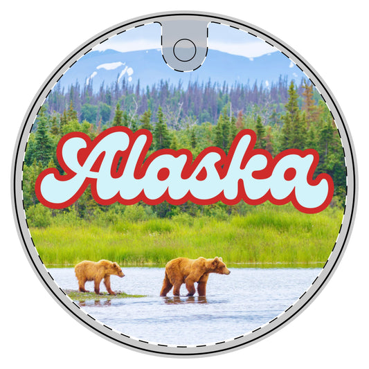 Alaska Holiday Ornament Gift, Christmas Tree Decoration, Unique Holiday Gift, Handmade Ornament, Festive Home Decor, Ceramic Ornament
