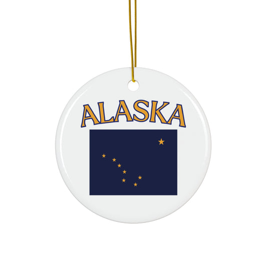 Alaska Flag Ornament, Alaskan Flag, Traveler Keepsake, Alaska Souvenir Gift, Gift for Travelers, Alaska Holiday Gift, Alaska Christmas,