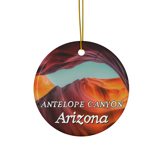 Antelope Canyon Arizona Tree Decor, Souvenir Gift, Christmas Ornament, Holiday Decoration, Southwestern Ornament, Arizona Ceramic Ornament,