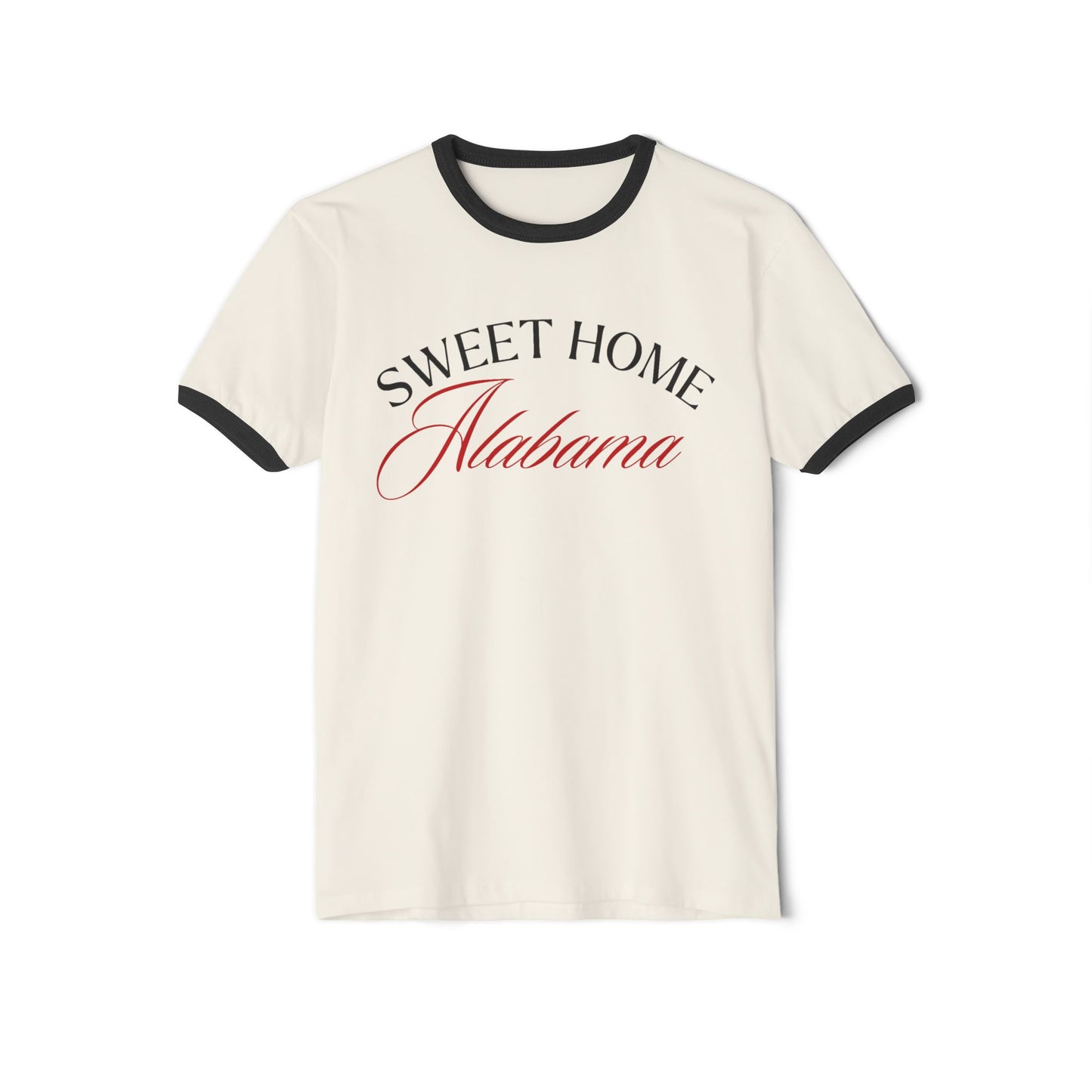Sweet Home Alabama Unisex Cotton Ringer T-Shirt, Short Sleeve Tee, Alabama Pride Shirt, Southern Life Apparel, Country Music Fan Gift