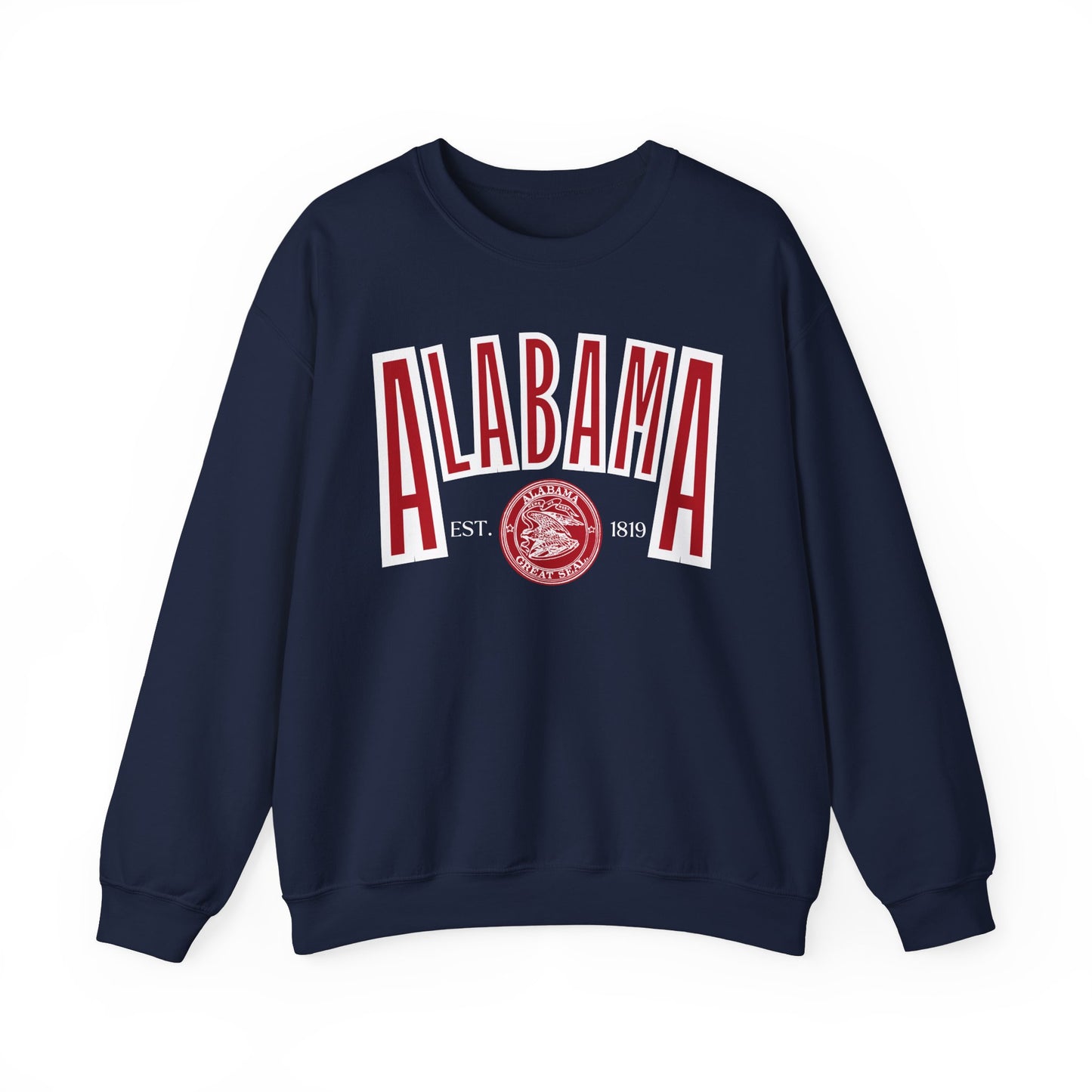 Alabama Souvenir Crewneck Sweatshirt, Comfortable Cool Sweater, Unisex Heavy Blend Pullover, Gift for Alabamians, State Pride Jumper