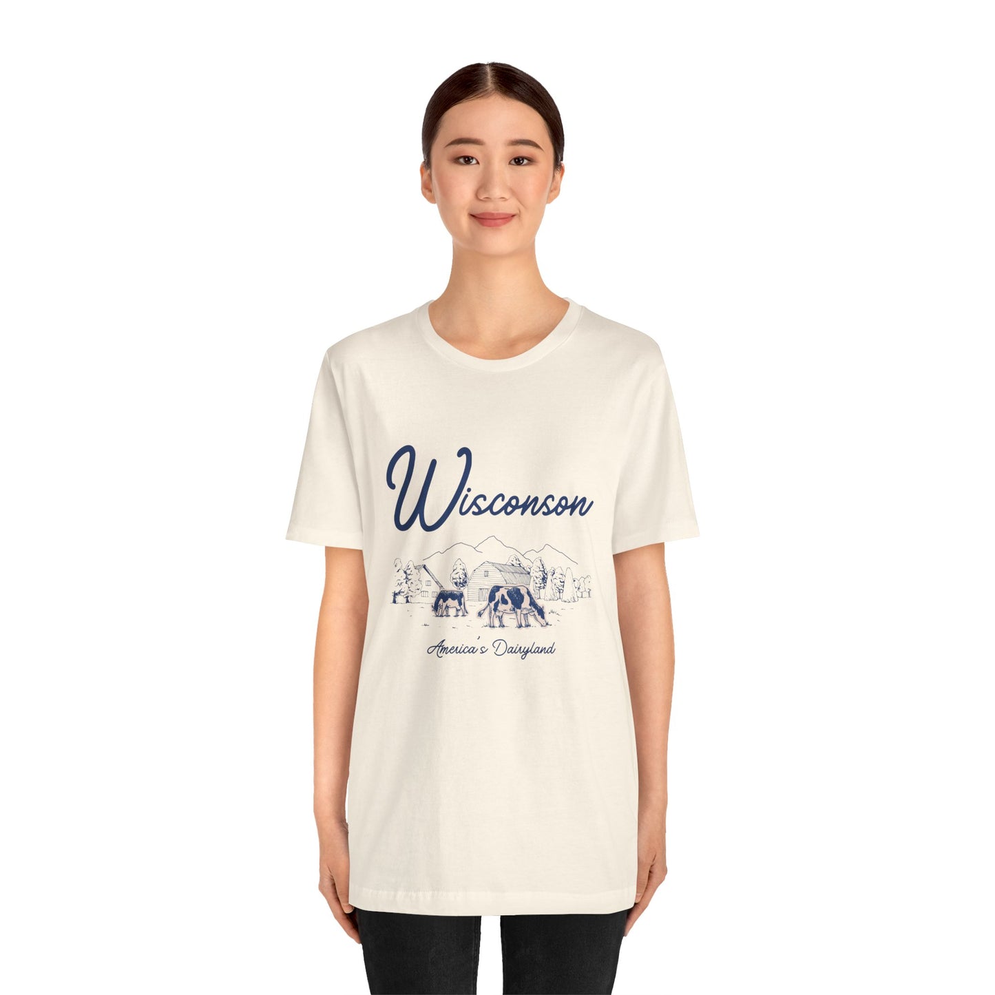 Wisconsin America's Dairyland T-Shirt Unisex Jersey Short Sleeve Tee