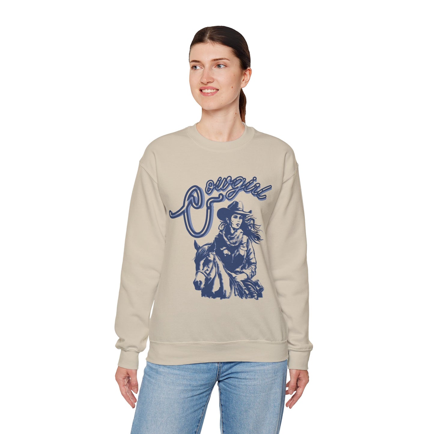 Cowgirl Sweater Unisex Heavy Blend™ Crewneck Sweatshirt Multiple Colors/Sizes