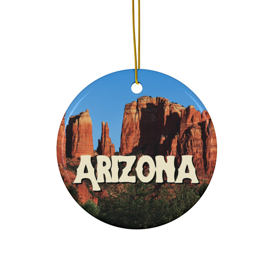 Arizona Ornament, Arizona Holiday Gift, Arizona Desert Scene, Sedona Holiday Gift, Western Ornament, Adventure Ornament