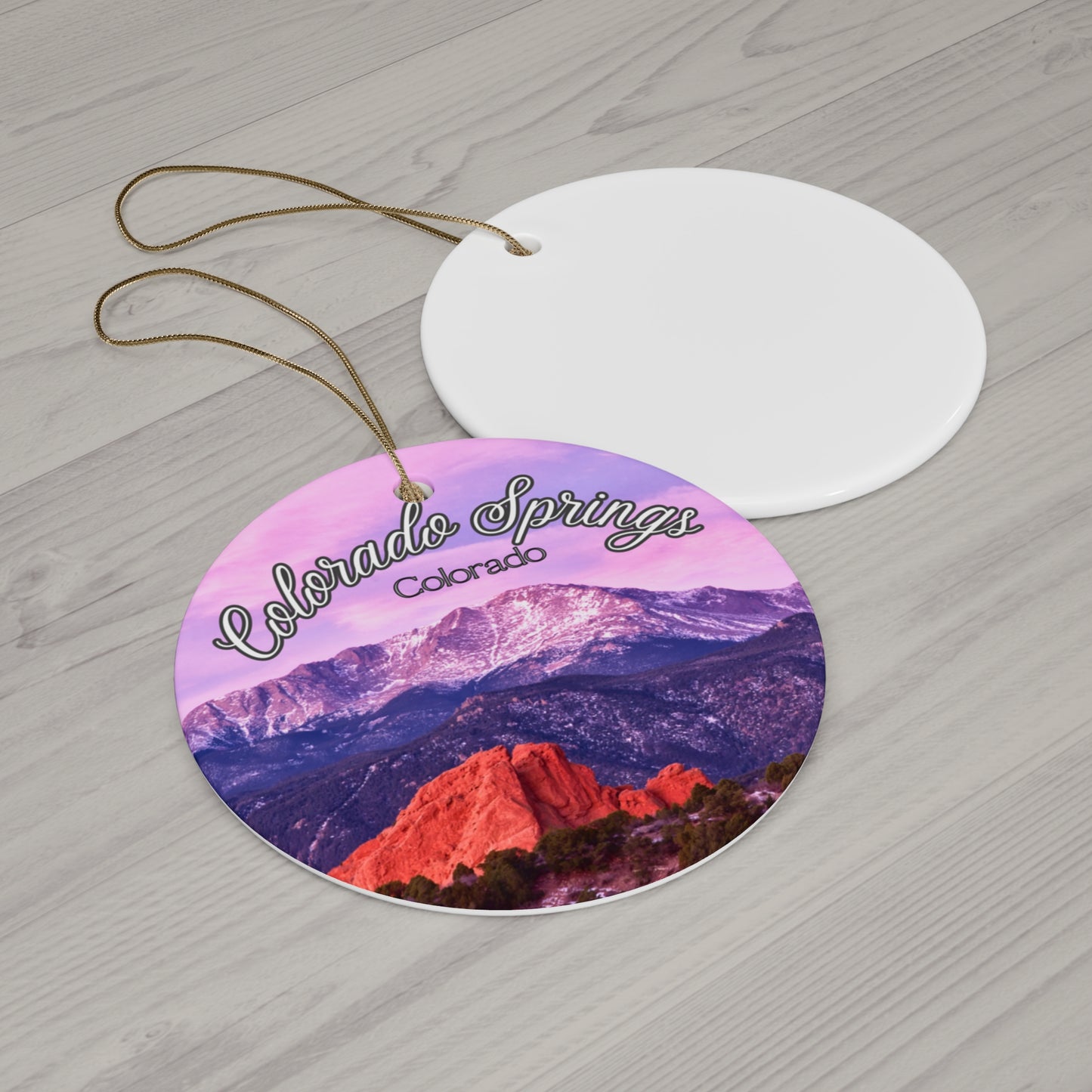 Colorado Springs Ornament Christmas Holiday Ceramic Keepsake