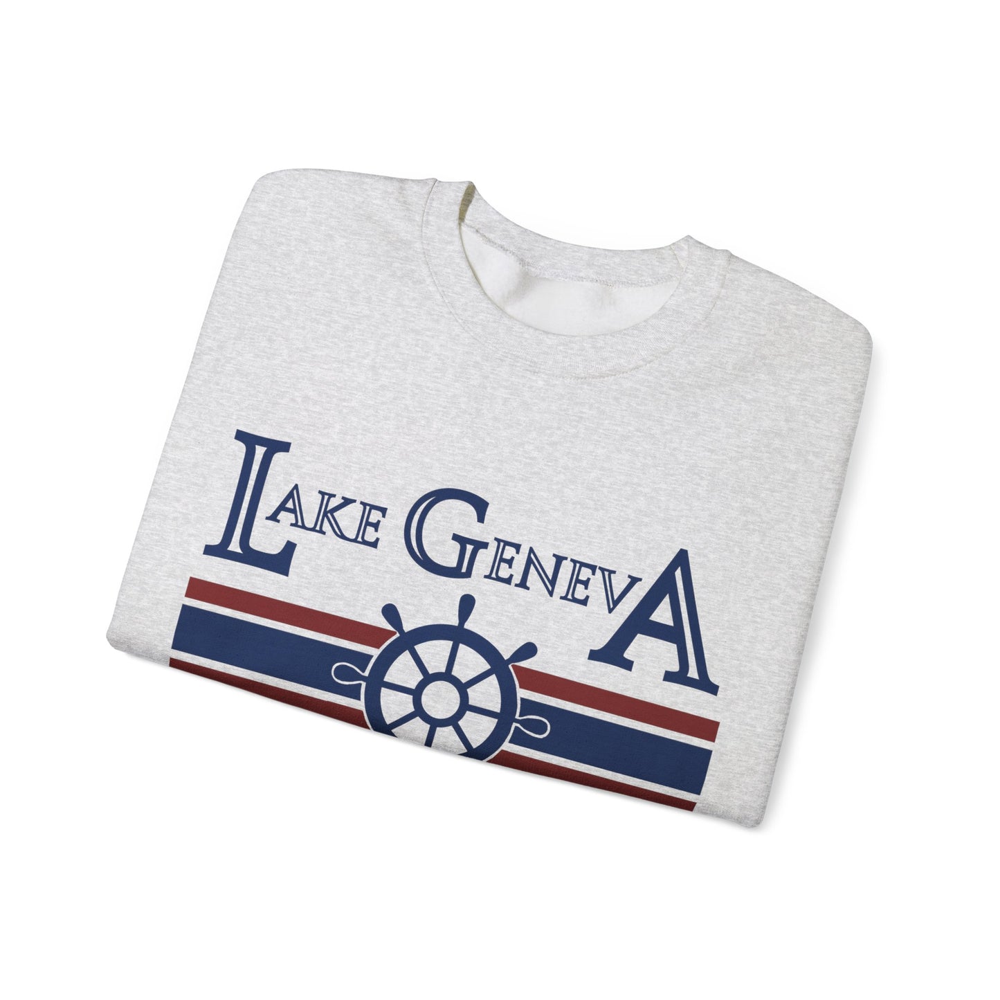Lake Geneva Wisconsin Sweater Sail Boating Unisex Heavy Blend™ Crewneck Sweatshirt